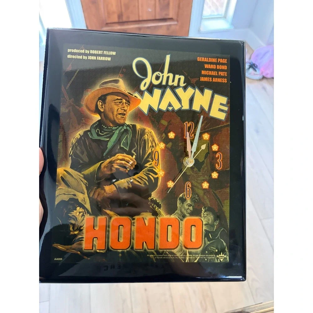 John Wayne Hondo Movie Poster Wall Clock Vintage Western Decor XoneX AA005 10x8